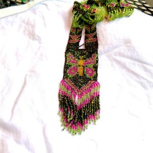 BEADWORK HANDMADE WOVEN SEED BEAD  NECKLACE